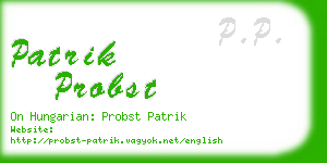 patrik probst business card